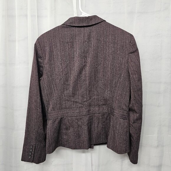 Worthington Purple Blazer Striped Peplm Office Casual Classic 10 - Picture 5 of 8